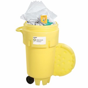 Featured image for “SpillTech - Oil-Only 50-Gallon Wheeled OverPack Salvage Drum Spill Kit”