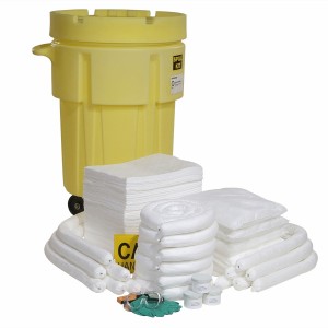 Featured image for “SpillTech - Oil-Only 95-Gallon Wheeled OverPack Salvage Drum Spill Kit”