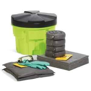 Featured image for “SpillTech - Universal 20-Gallon Hi-Viz OverPack Drum Spill Kit”